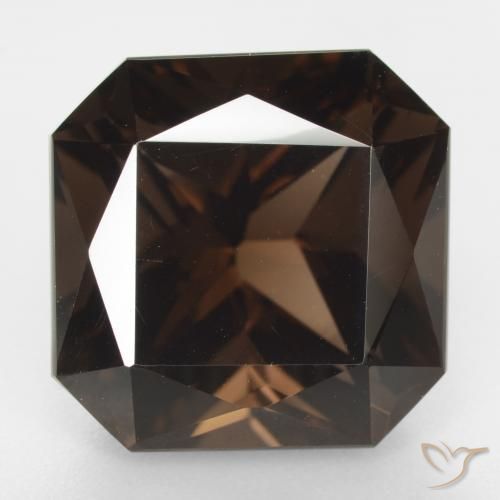 13.18ct طبيعي بنى كوارتز سموكى, قص الزمرد, VVS-VS