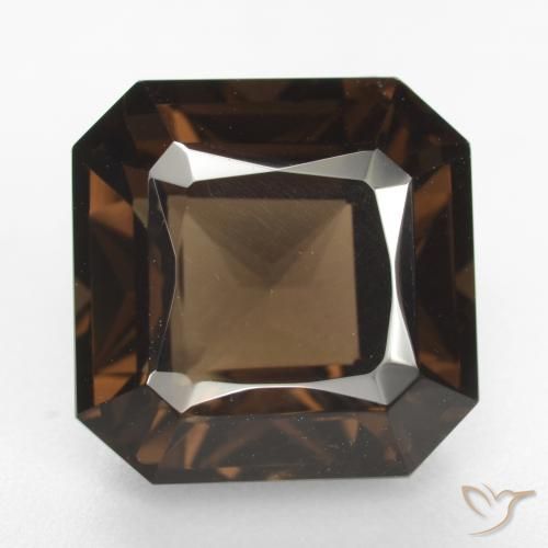 8.59ct طبيعي بنى كوارتز سموكى, قص الزمرد, VVS