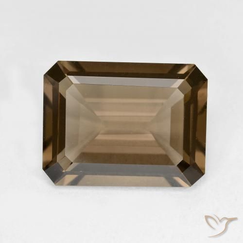 5.33ct طبيعي موكا فاتح كوارتز سموكى, قص الزمرد, VVS-VS