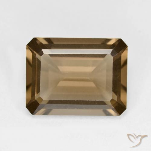 5.24ct طبيعي البني الفاتح كوارتز سموكى, قص الزمرد, VVS-VS