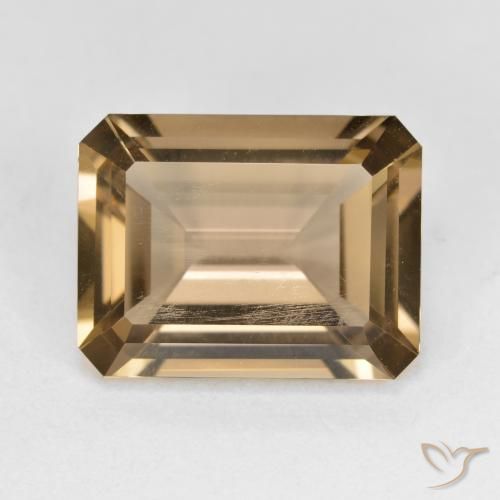 5.33ct طبيعي موكا فاتح كوارتز سموكى, قص الزمرد, VVS-VS