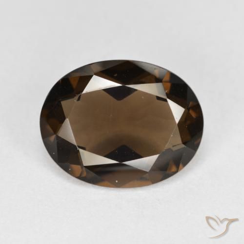3.16ct طبيعي بنى الجوزية كوارتز سموكى, بيضوي, VVS