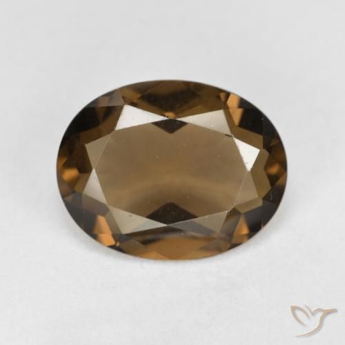 3.08ct طبيعي بنى خبز الزنجبيل كوارتز سموكى, بيضوي, قليلا جدا