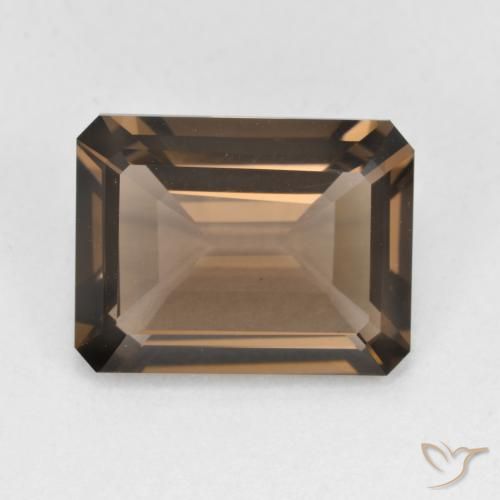 5.39ct طبيعي بنى خبز الزنجبيل كوارتز سموكى, قص الزمرد, VVS-VS