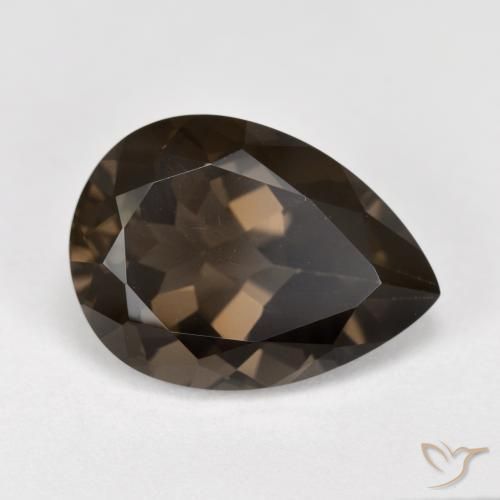 6.28ct طبيعي بنى العنبر كوارتز سموكى, شكل الكمثرى, قليلا جدا, Photo A