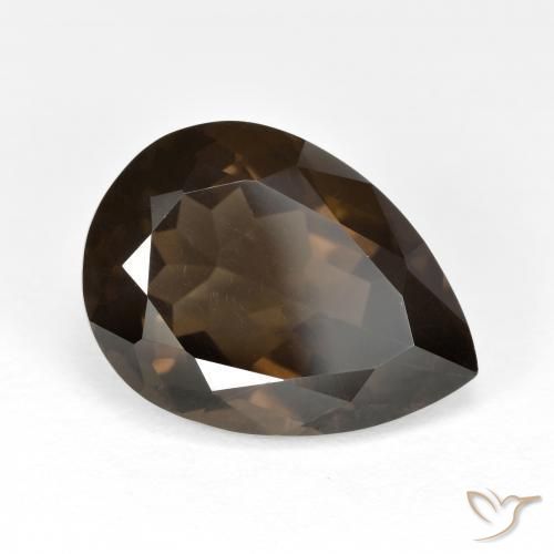 6.74ct طبيعي بنى كوارتز سموكى, شكل الكمثرى, VVS-VS