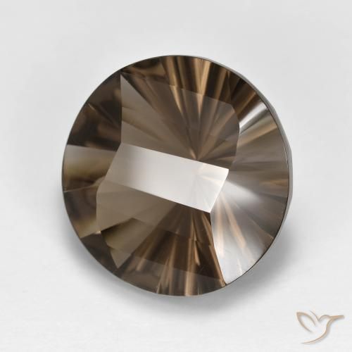 7.75ct طبيعي بنى الجوزية كوارتز سموكى, دائري, قليلا جدا