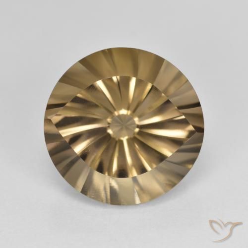 5.42ct طبيعي بنى دافئ كوارتز سموكى, دائري, VVS