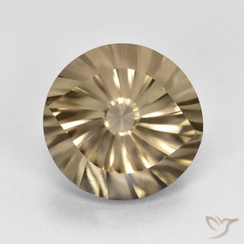 5.32ct طبيعي بنى فاتح-متوسط كوارتز سموكى, دائري, VVS