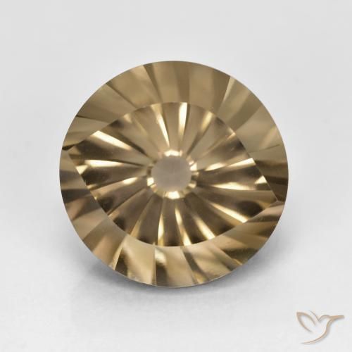 5.66ct طبيعي بنى دافئ كوارتز سموكى, دائري, VVS
