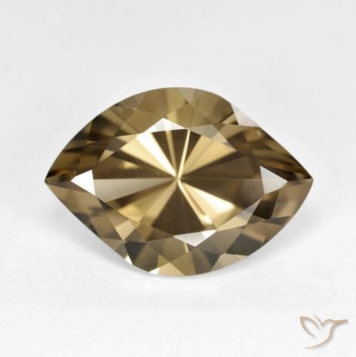7.22ct طبيعي البني الفاتح كوارتز سموكى, ماركيز, قليلا جدا