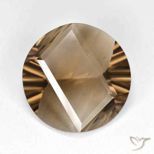 7.93ct طبيعي البني الفاتح كوارتز سموكى, دائري, قليلا جدا