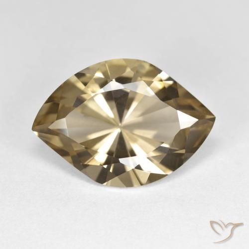 7.23ct طبيعي بنى متوسط كوارتز سموكى, ماركيز, VVS-VS