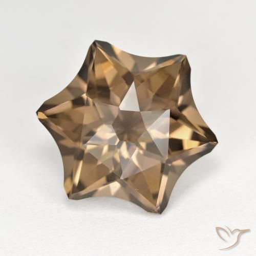 9.22ct طبيعي بنى دافئ كوارتز سموكى, فانسى, VVS