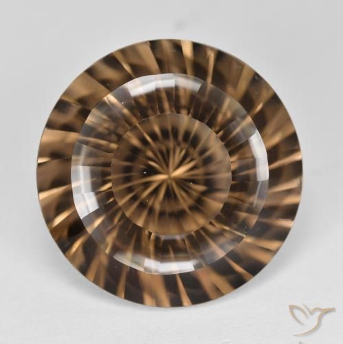 15.94ct طبيعي موكا فاتح كوارتز سموكى, دائري, VVS
