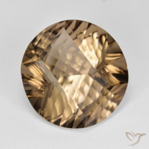 9.89ct طبيعي البني الفاتح كوارتز سموكى, دائري, VVS