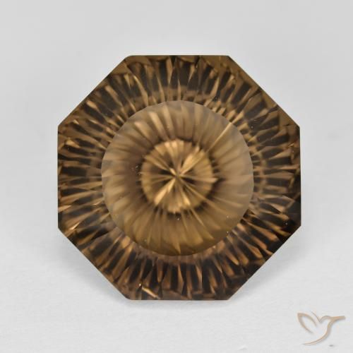 8.58ct طبيعي البني الفاتح كوارتز سموكى, قص الزمرد, VVS-VS