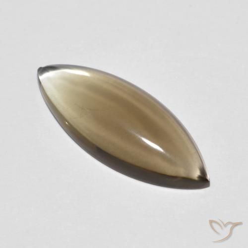 5.64ct طبيعي موكا فاتح كوارتز سموكى, ماركيز, شفاف