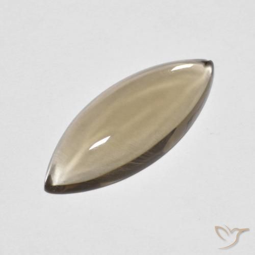 5.63ct طبيعي بنى دافئ كوارتز سموكى, ماركيز, شفاف