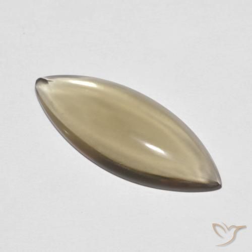 5.65ct طبيعي بنى ترابى فاتح كوارتز سموكى, ماركيز, شفاف