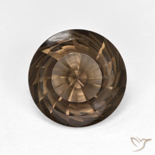 4.39ct طبيعي البني الفاتح كوارتز سموكى, دائري, VVS
