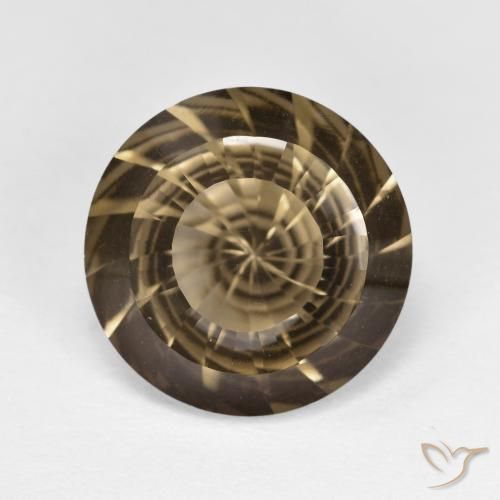 5.42ct طبيعي بنى فاتح-متوسط كوارتز سموكى, دائري, VVS