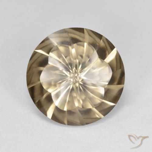 4.72ct طبيعي بنى دافئ كوارتز سموكى, دائري, قليلا جدا