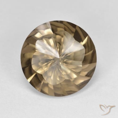 4.83ct طبيعي بنى متوسط كوارتز سموكى, دائري, VVS-VS