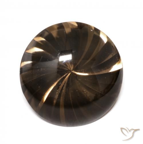 12.11ct طبيعي بنى متوسط كوارتز سموكى, دائري, شفاف