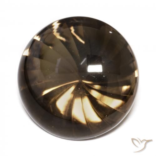 13.07ct طبيعي بنى خبز الزنجبيل كوارتز سموكى, دائري, شفاف