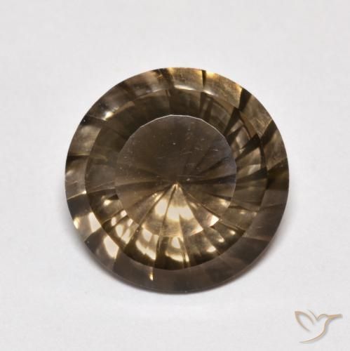 5.58ct طبيعي موكا فاتح كوارتز سموكى, دائري, VVS