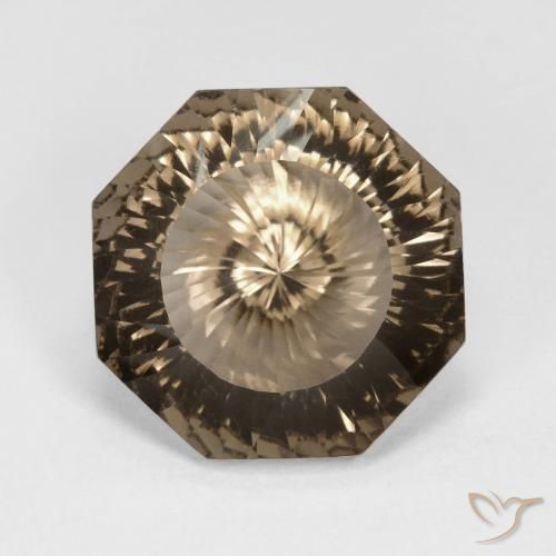 8.82ct طبيعي موكا فاتح كوارتز سموكى, قص الزمرد, VVS