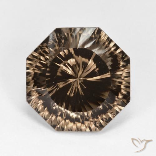 9.48ct طبيعي بنى دافئ كوارتز سموكى, قص الزمرد, VVS