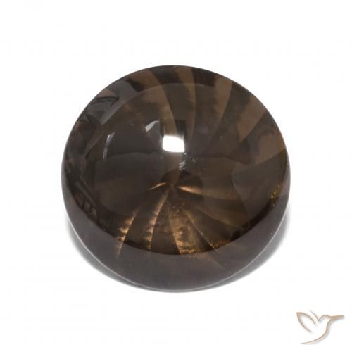 4.93ct طبيعي بنى متوسط كوارتز سموكى, دائري, شفاف