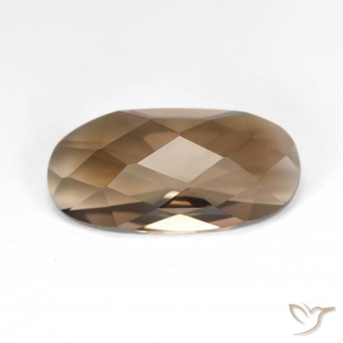 4.76ct طبيعي بنى دافئ كوارتز سموكى, بيضوي, VVS-VS