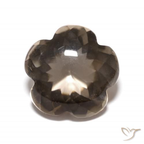 4.98ct طبيعي بنى الجوزية كوارتز سموكى, قص وردة, شفاف