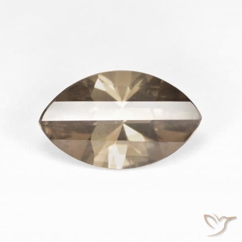 2.73ct طبيعي بنى فاتح-متوسط كوارتز سموكى, ماركيز, VVS