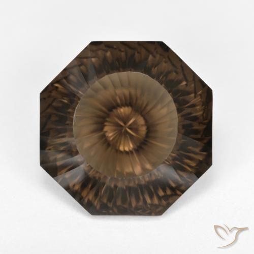 7.48ct طبيعي بنى الجوزية كوارتز سموكى, قص الزمرد, VVS