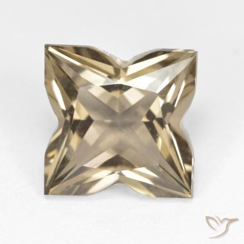4.26ct طبيعي بنى أصفر فاتح كوارتز سموكى, فانسى, VVS
