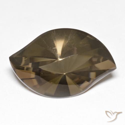 10.26ct طبيعي بنى فاتح-متوسط كوارتز سموكى, ماركيز, شفاف