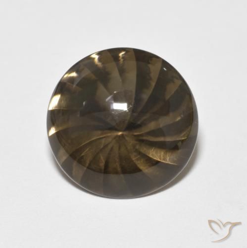 5.22ct طبيعي موكا فاتح كوارتز سموكى, دائري, شفاف