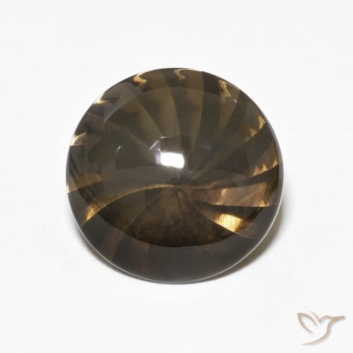 5.21ct طبيعي بنى كوارتز سموكى, دائري, شفاف