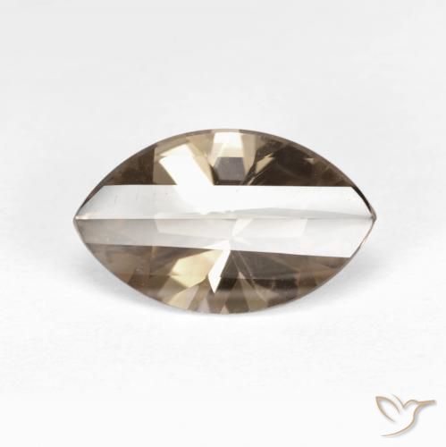 2.43ct طبيعي بنى العنبر كوارتز سموكى, ماركيز, VVS