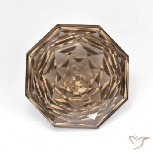 7.84ct طبيعي البني الفاتح كوارتز سموكى, قص الزمرد, VVS