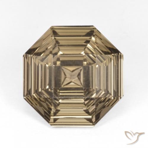 5.52ct طبيعي بنى موكا كوارتز سموكى, قص الزمرد, VVS