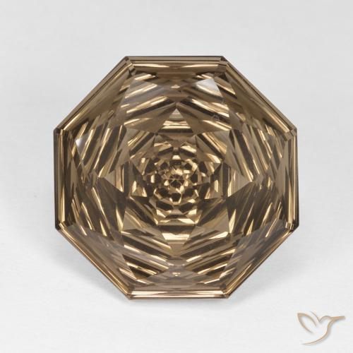 10.67ct طبيعي بنى فاتح-متوسط كوارتز سموكى, قص الزمرد, VVS