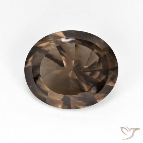 3.97ct طبيعي بنى الجوزية كوارتز سموكى, بيضوي, VVS