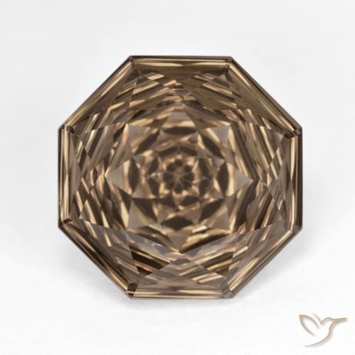 8.80ct طبيعي بنى دافئ كوارتز سموكى, قص الزمرد, VVS