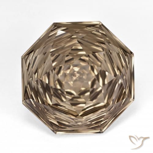 13.00ct طبيعي بنى خشبى كوارتز سموكى, قص الزمرد, VVS