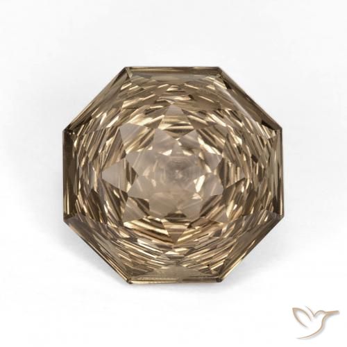 5.74ct طبيعي موكا فاتح كوارتز سموكى, قص الزمرد, VVS